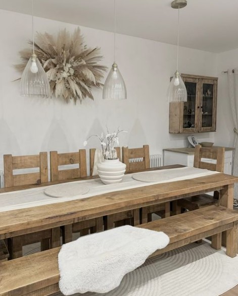 rustic dining table