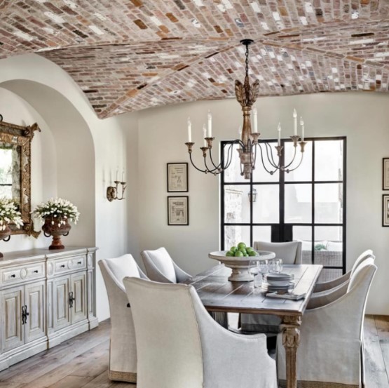 Arched brick ceiling