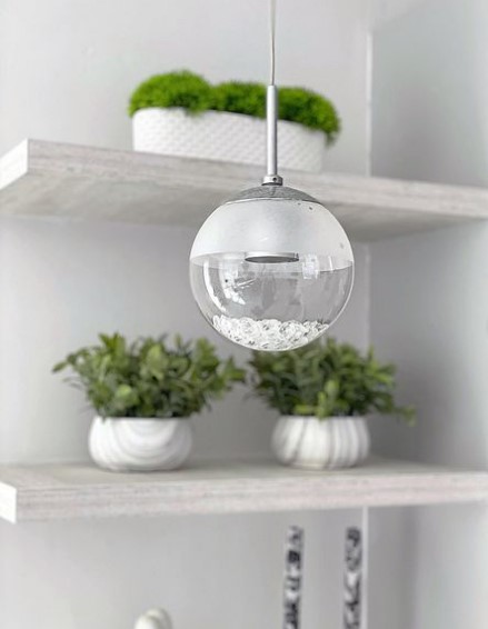 clear glass orb light 